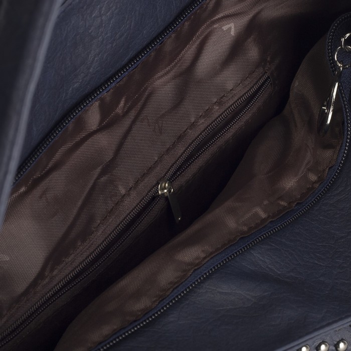 Сумка-рюкзак, отдел на молнии, 2 наружных кармана, цвет синий