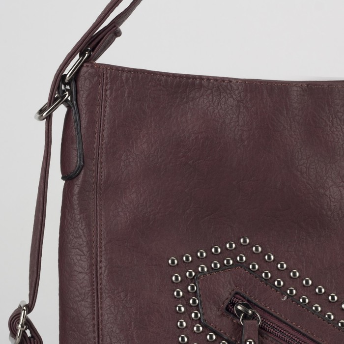 Сумка-рюкзак, отдел на молнии, 2 наружных кармана, цвет бордовый