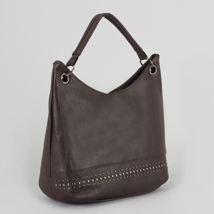 Сумка женская, отдел с перегородкой на молнии, наружный карман, цвет кофе