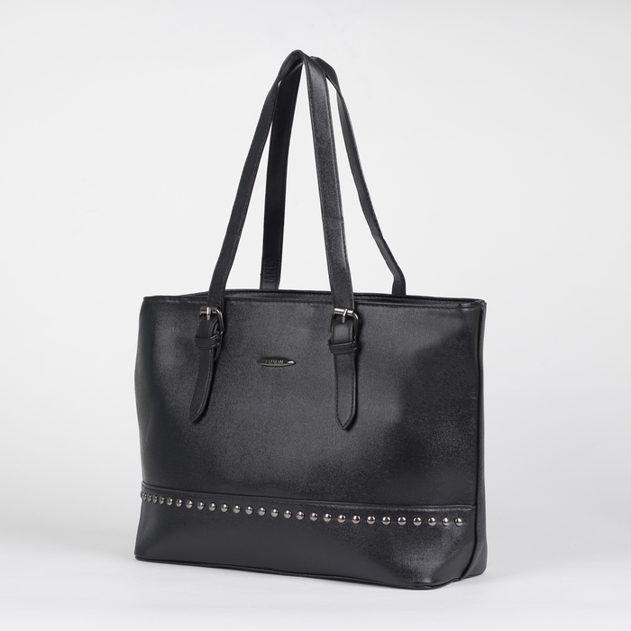 Сумка женская, отдел с перегородкой на молнии, наружный карман, цвет чёрный