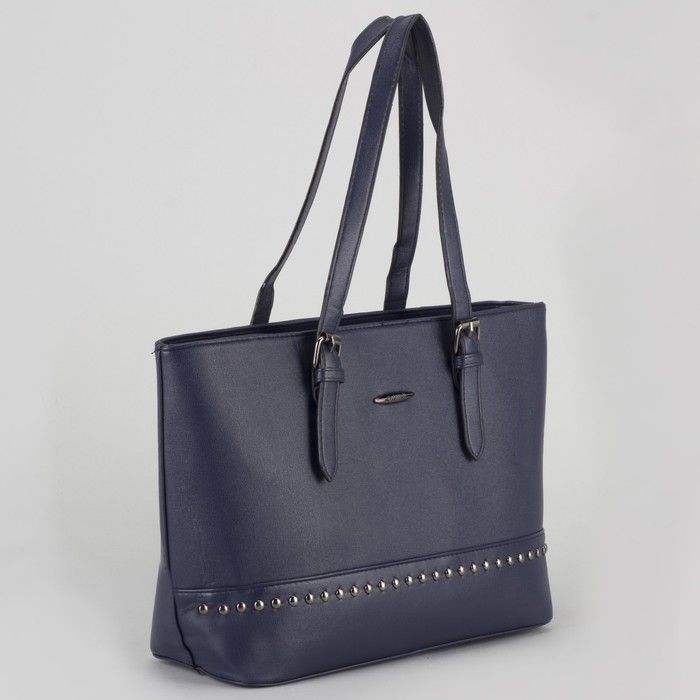 Сумка женская, отдел с перегородкой на молнии, наружный карман, цвет синий