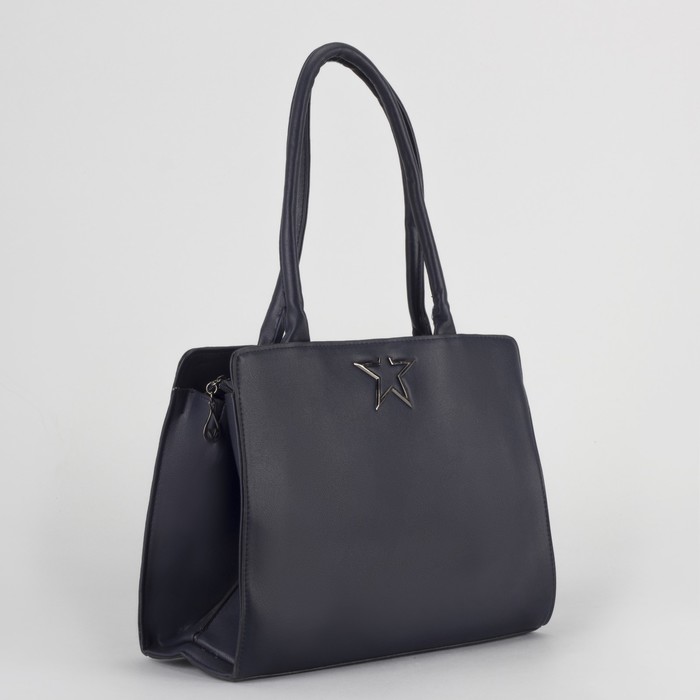 Сумка женская, отдел с перегородкой на молнии, наружный карман, цвет синий