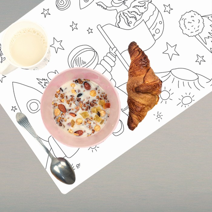 Коврик-раскраска многоразовый "Космос" 48 х 34 см