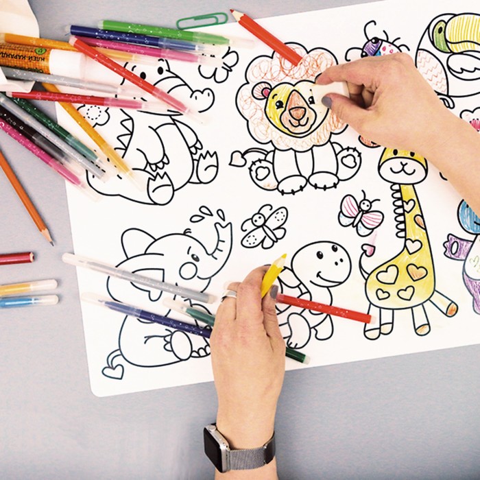 Коврик-раскраска многоразовый "Африка" 48 х 34 см