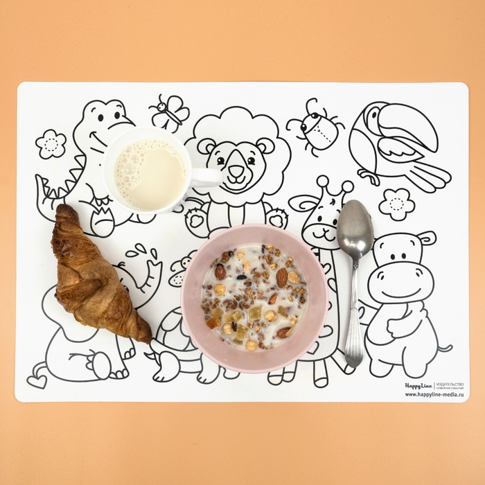 Коврик-раскраска многоразовый "Африка" 48 х 34 см