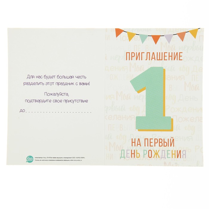 Набор для подготовки Дня Рождения "Мой Первый Год" 25 предметов