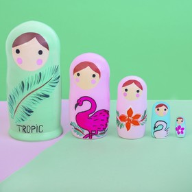 

Матрёшка 5-ти кукольная «Тропики», 16 см