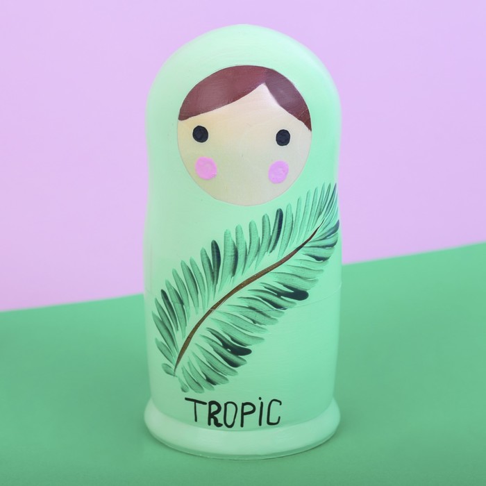Матрешка 5 кукольная "Тропики" 16 см