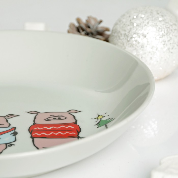 Тарелка глубокая "Три поросёнка" 20 см