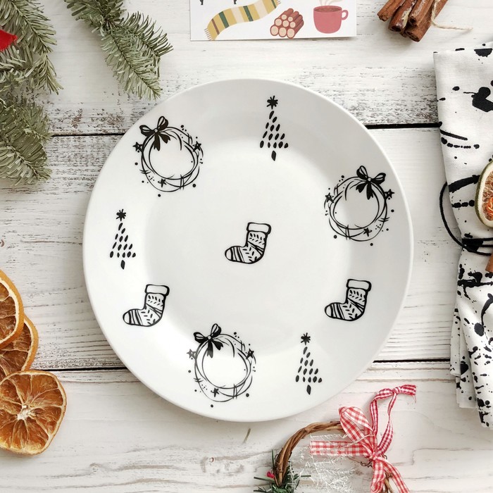 Тарелка "Новогоднее настроение" 20 см
