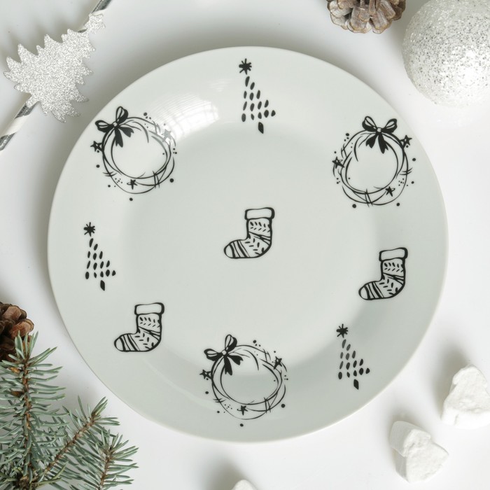 Тарелка "Новогоднее настроение" 20 см
