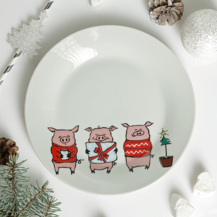 Тарелка "Три поросёнка" 20 см