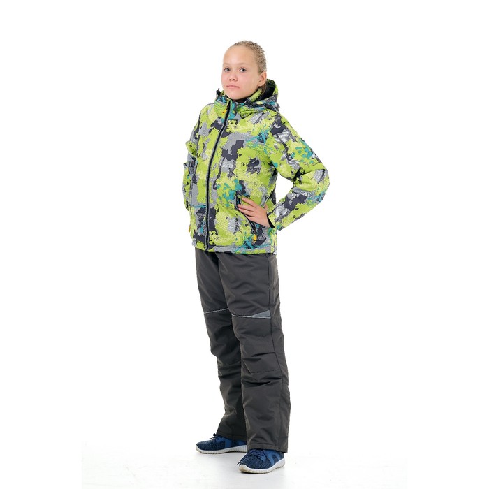 Куртка детская «МАУГЛИ Мегаполис», таслан добби, 6-7 лет, рост 122-128, цвет салатовый