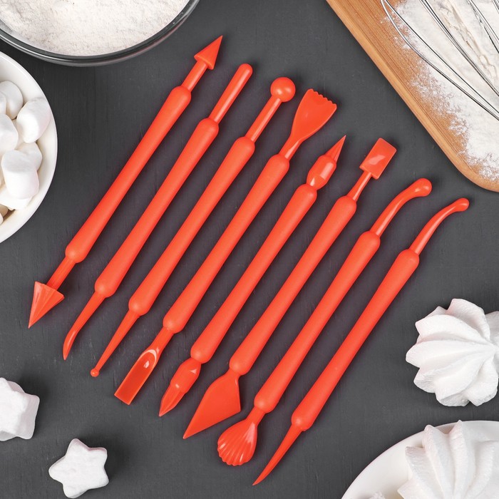 Набор для моделирования кондитерских украшений 8 шт  МИКС