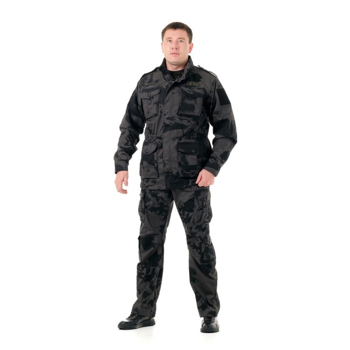 Костюм «7.62 Нато», смесовая ткань, размер/рост 52-54/182-188, цвет чёрный кмф