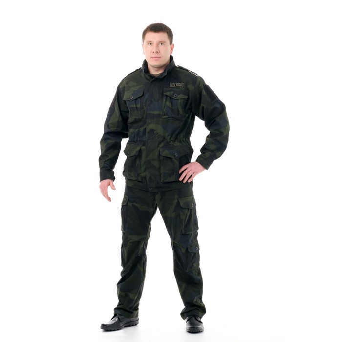 Костюм «7.62 Нато», хлопок, размер/рост 56-58/170-176, цвет чёрный/зелёный кмф
