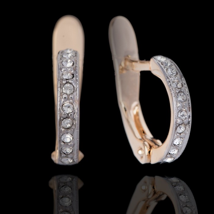 Серьги "Кап. Медуза", цвет белый в золоте