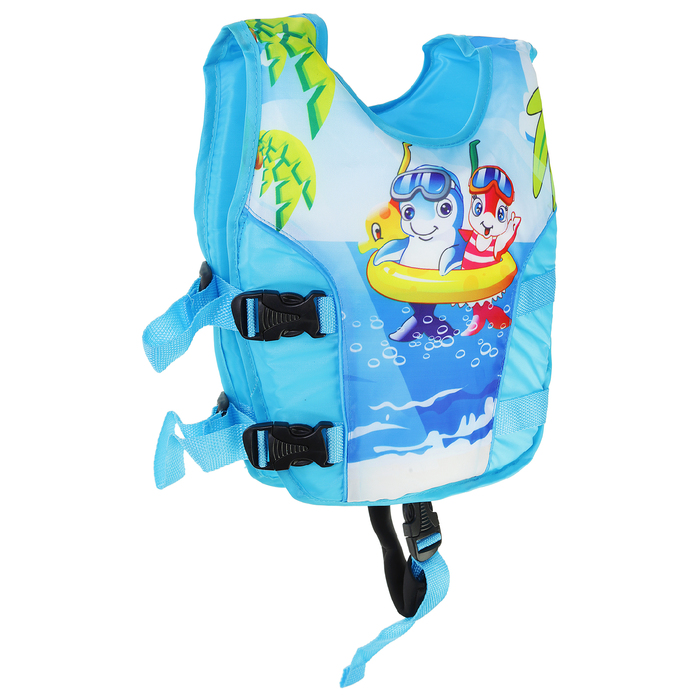 Жилет для плавания детский "Дельфины" разм. M (от 18-24 кг)