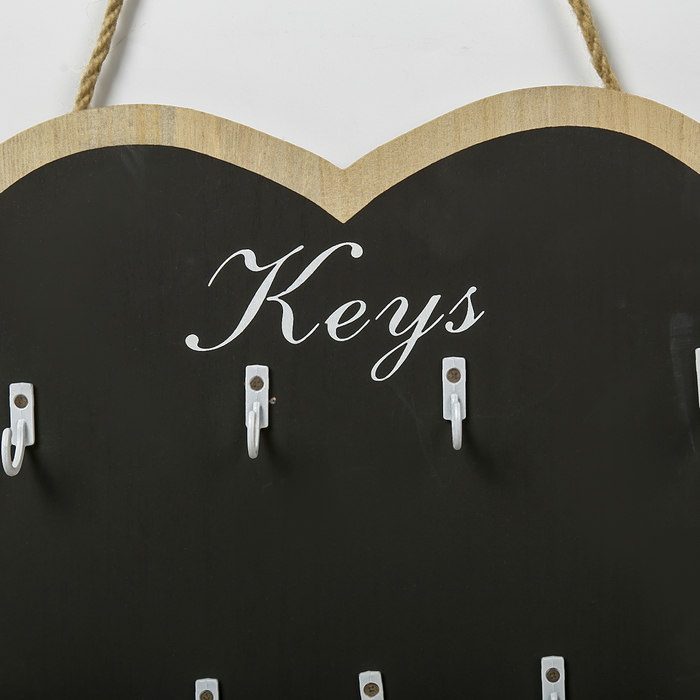 Крючки декоративные дерево "Сердце с ключиками" 30х20х3 см