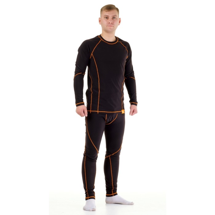 Термобелье мужское PRIDE «Охотник», флис-стрейч, размер 56-58, рост 170-176, цвет черный