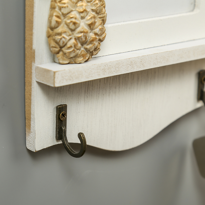 Крючки декоративные дерево с фоторамкой 10х10 см "Ананас" 19х14,5х2,8 см