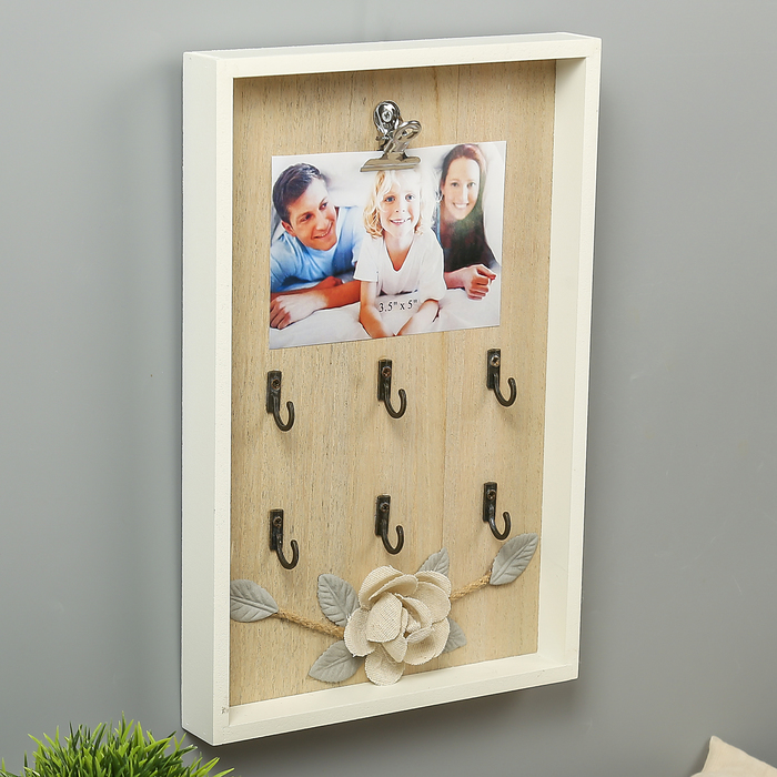 Крючки декоративные дерево "Нежная роза" 31х20х3 см