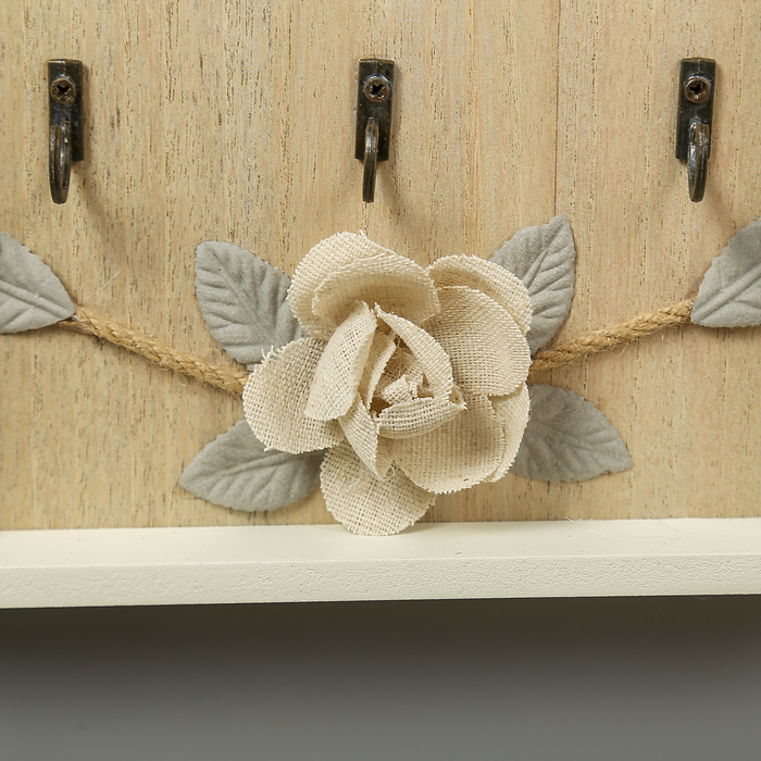 Крючки декоративные дерево "Нежная роза" 31х20х3 см