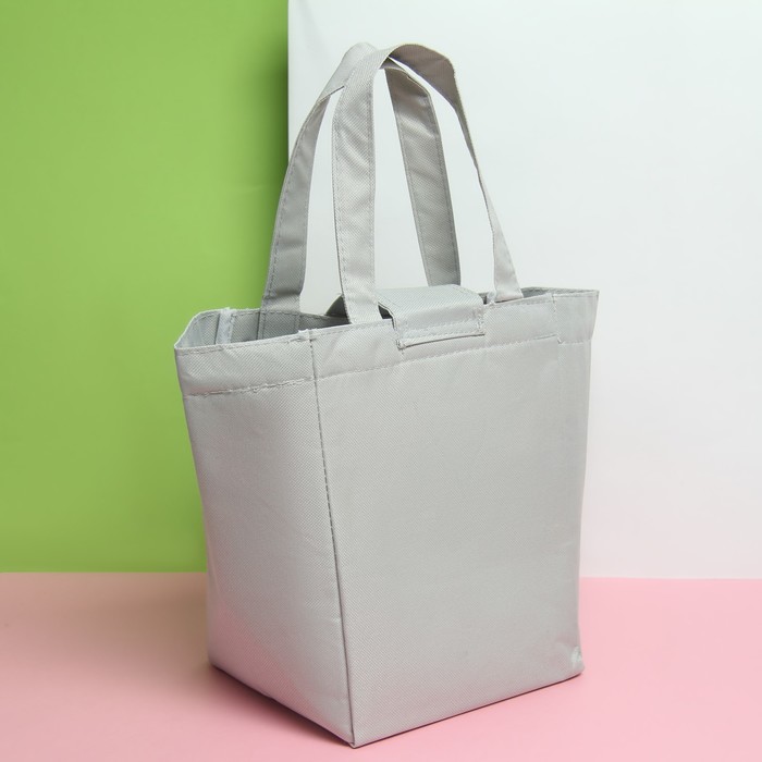 Термосумка «Прекрасный мир», отдел на молнии, наружный карман, цвет серый