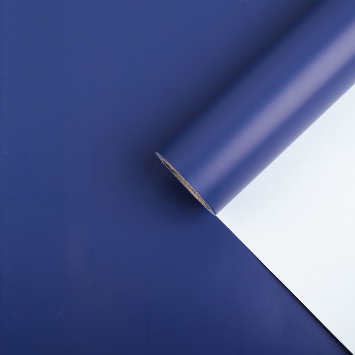 Бумага для декорирования, матовая, глубокий синий, 0,7 х 10 м