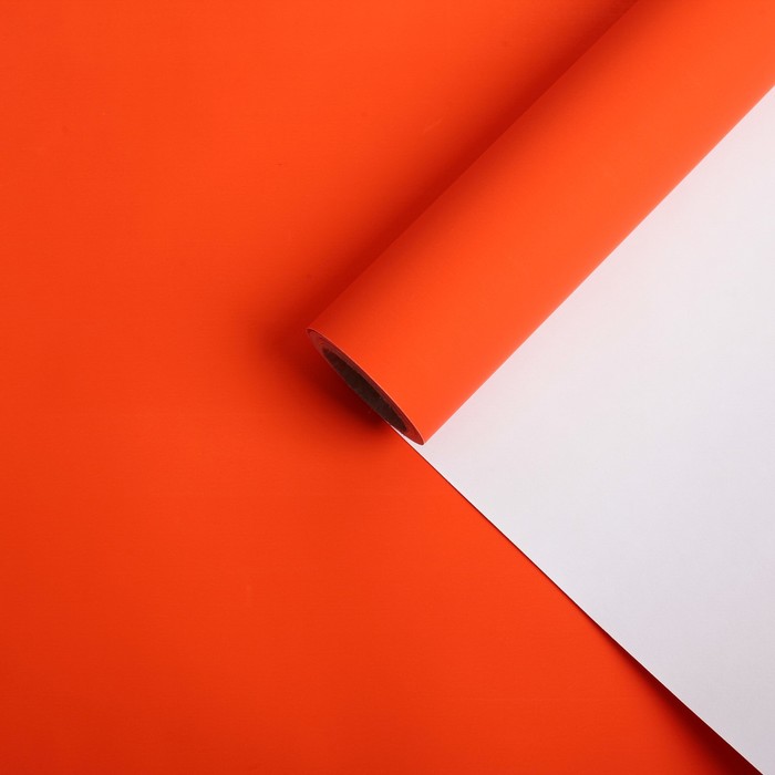 Бумага для декорирования, матовая, киноварь, 0,7 х 10 м