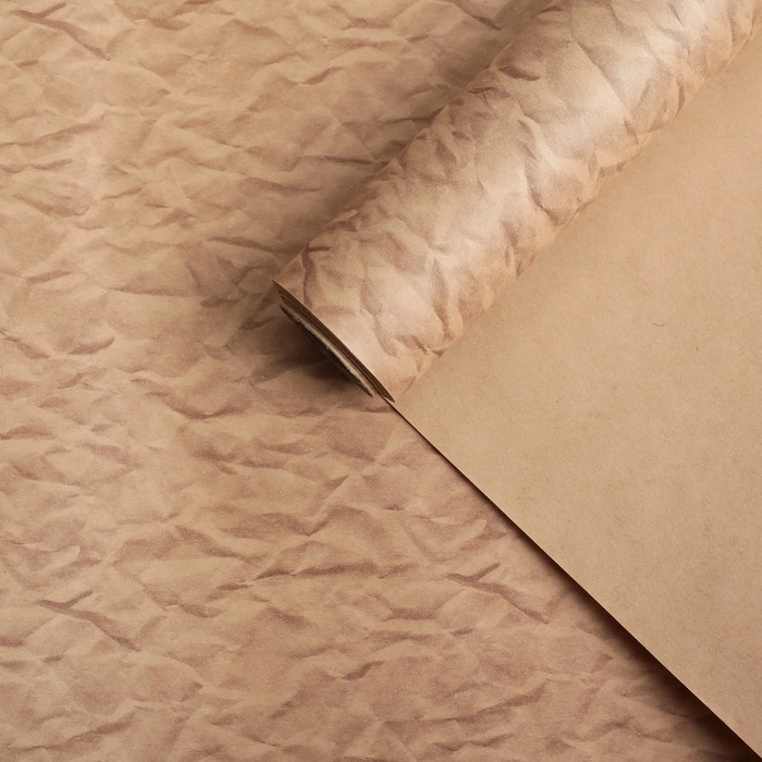 Бумага для декорирования крафт, "Бежевый шум", 0,7 х 10 м