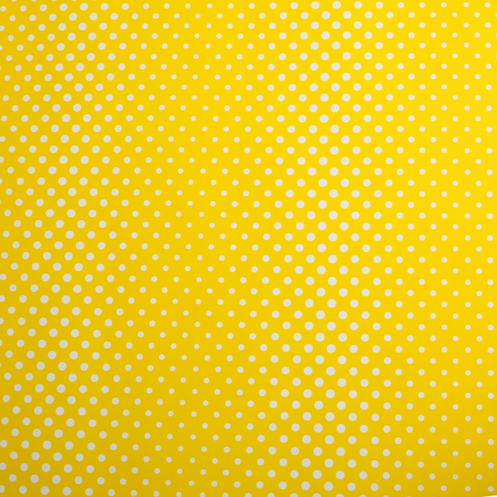 Бумага для декорирования "Горох", желтый, 0,7 х 10 м