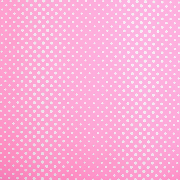 Бумага для декорирования "Горох", розовый, 0,7 х 10 м