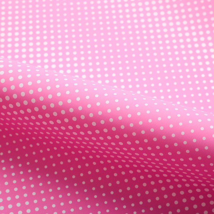Бумага для декорирования "Горох", розовый, 0,7 х 10 м