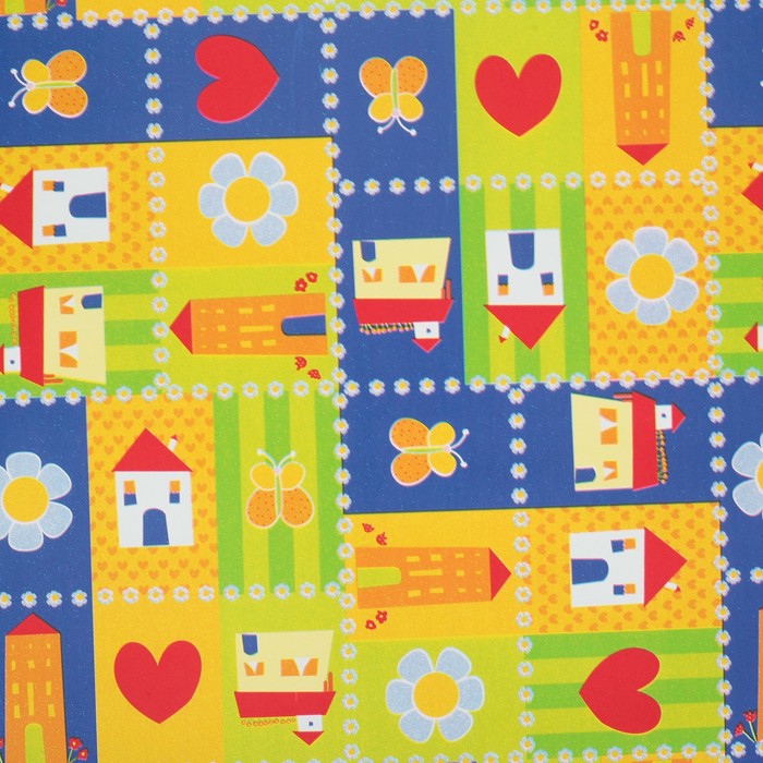 Бумага для декорирования, "Домики", 0,7 х 10 м