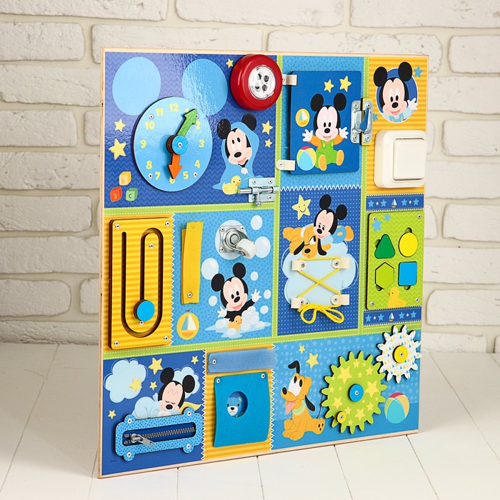 Бизиборд, Микки Маус, 50х50 см