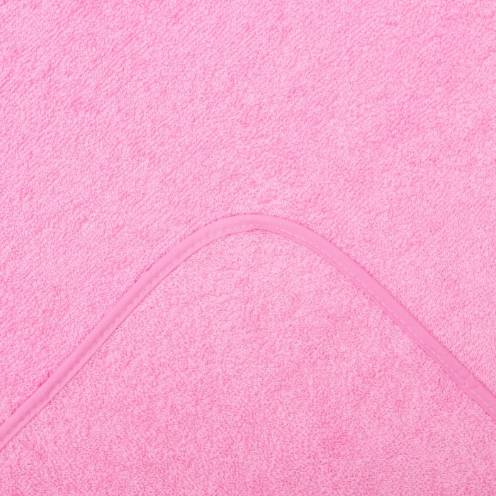 Полотенце-уголок махровый, 100х100 см, розовый, вышивка №3 хл100%, 300 г/м²
