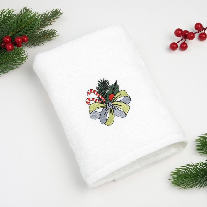 Полотенце «Экономь и Я» Сладость 50×90 см, цвет белый, 100% хлопок, 340 г/м²