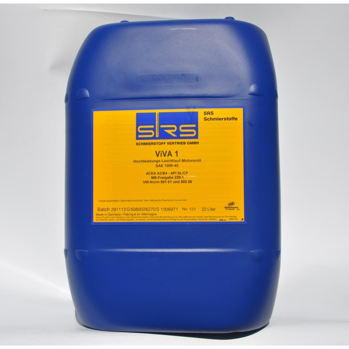 Масло моторное SRS VIVA 1 10W-40, 20 л
