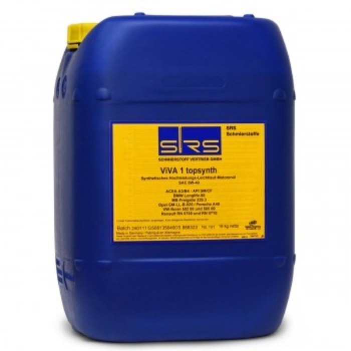 Масло моторное SRS VIVA 1 topsynth 5W-40 SN/CF, 20 л