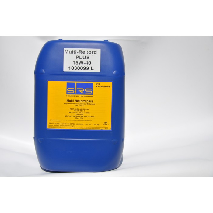 Масло моторное SRS Multi-Rekord Plus 15W-40 E3, 20 л