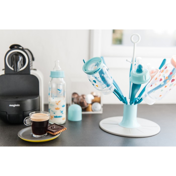 Сушилка для бутылочек складная FLOWER FOLDABLE DRAIN RACK BLUE