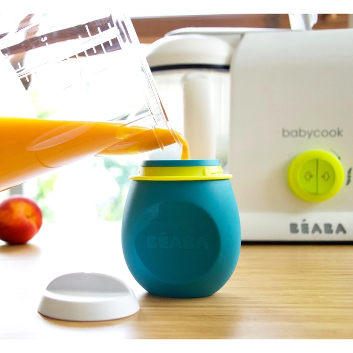 Поильник-контейнер из силикона SQUEEZ'PORTION BLUE