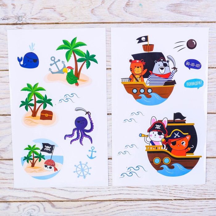 Светильник с наклейками "Пират"