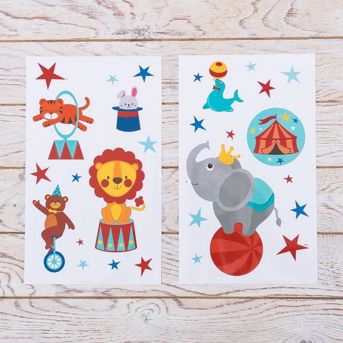 Светильник с наклейками "Цирк"