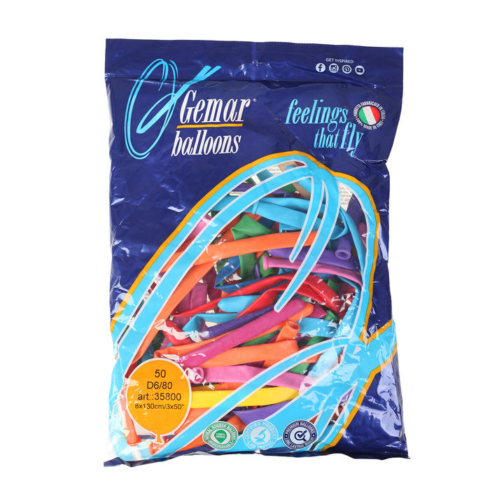 Шар для моделирования 350-2, набор 80 шт., цвета МИКС