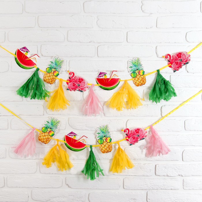 Гирлянда с тишью "Забавные ананасы", дл. 200 см