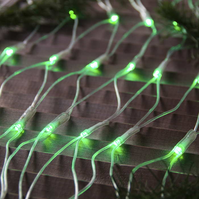 СЕТЬ, уличная УМС Ш:2м, В:1,5м, Н.С. 3W LED-192-220V, ЗЕЛЕНЫЙ