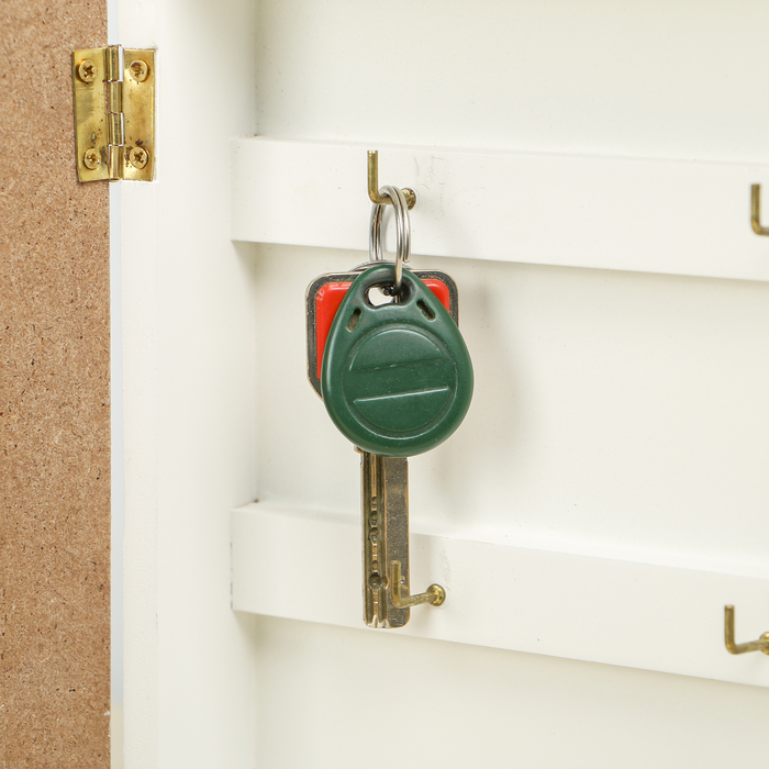 Ключница дерево 4 крючка "Ажурные ключи. Home" 24х17х4,3 см