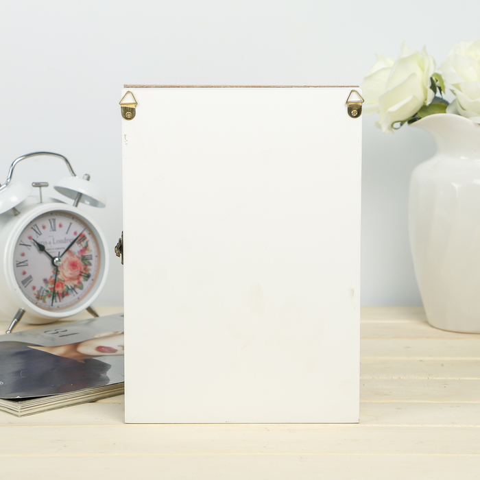 Ключница дерево 4 крючка "Ажурные ключи. Home" 24х17х4,3 см